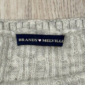 Brandy Mellville Sweater Cableknit Heather Gray (one size only)